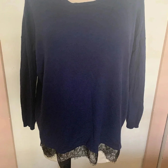 JOIE EUC Yael Eyelash Lace Hem Boxy Sweater - Picture 7 of 10